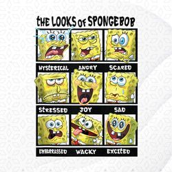 Spongebob Squarepants The Looks Of Spongebob Png, Sublimation Designs Download