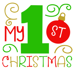 My 1St Christmas SVG, Merry Christmas svg, Holiday svg, xmas svg, Santa Christmas Svg, Christmas svg File