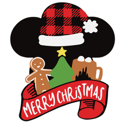 Mickey Merry Christmas Svg, Merry Christmas Svg, Holiday Svg, Disney Christmas Svg, Christmas Svg Cut File For Cricut