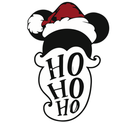 Ho Ho Mickey Mouse Christmas Svg, Merry Christmas Svg, Holiday Svg, Santa Christmas Svg, Christmas Svg Cut File Cricut
