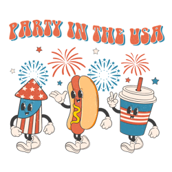 Party In The American Png, 4th Of July Png, America Png, Independence Day Png, Patriotic Png, USA Flag Digital Download