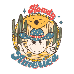 Howdy American Png, 4th Of July Png, America Png, Independence Day Png, Patriotic Png, USA Flag Digital Download