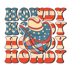 Howdy American Cowboy Png, 4th Of July Png, America Png, Independence Day Png, Patriotic Png, USA Flag Digital Download