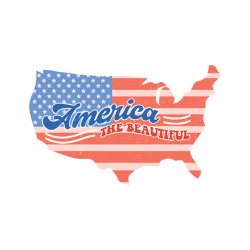 America The Beautiful Svg, 4th Of July Png, America Svg, Independence Day Svg, Patriotic Svg, USA Flag Digital Download