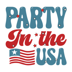 Party In The Usa Flag Svg, 4th Of July Png, America Svg, Independence Day Svg, Patriotic Svg, USA Flag Digital Download