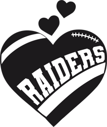 Las Vegas Raiders Heart Football Svg, Las Vegas Raiders Svg, NFL svg, NFL Logo Svg, Sport Team Svg Digital Download