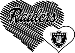 Las Vegas Raiders Logo Heart Svg, Las Vegas Raiders Svg, NFL svg, NFL Logo Svg, Sport Team Svg Digital Download
