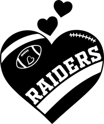 Las Vegas Raiders Heart Sport Logo Svg, Las Vegas Raiders Svg, NFL svg, NFL Logo Svg, Sport Team Svg Digital Download