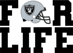 For Life Las Vegas Raiders Logo Svg, Las Vegas Raiders Svg, NFL svg, NFL Logo Svg, Sport Team Svg Digital Download