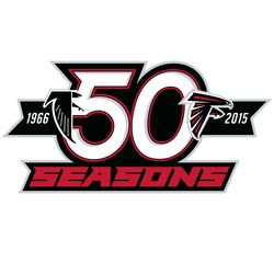 Atlanta Falcons 50 Season Football Logo Svg, Atlanta Falcons Svg, NFL svg, NFL Logo Svg, Sport Team Svg Digital Download