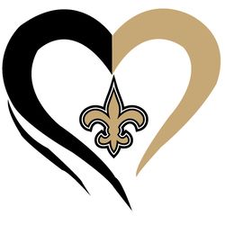 Heart Logo Saints Football Svg, New Orleans Saints Svg, NFL svg, NFL Logo Svg, Sport Team Svg Digital Download
