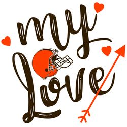 My Love Browns Team Svg, Cleveland Browns Football Svg, NFL svg, NFL Logo Svg, Sport Team Svg Digital Download