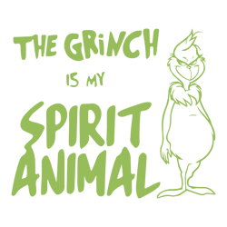 Merry Christmas logo Svg, The Grinch is my spirit svg , Merry Christmas Svg, Christmas Svg File Cut Digital Download