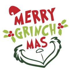 Merry Christmas logo Svg, Christmas Svg, Merry Christmas Svg, Merry Grinch Mas Svg File Cut Digital Download