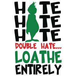 Merry Christmas logo Svg, Hate Double Hate Merry Christmas Svg, Christmas Svg File Cut Digital Download