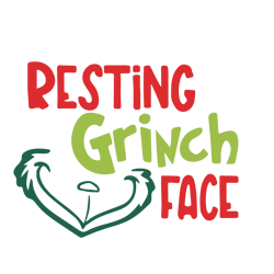 Merry Christmas logo Svg , Christmas Svg , Merry Christmas Svg , Resting Grinch Face Svg File Cut Digital Download