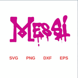 Messi SVG | Inter Miami Graffiti, Instant Download, Printable and Commercial Use, Clip Art, Signature