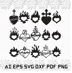 Sacred Heart svg, Sacred Hearts svg, Sacred svg, Hearts, Heart, SVG, ai, pdf, eps, svg, dxf, png