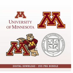 University of Minnesota SVG PNG Goldy Gopher svg, Varsity Font, College shirt cricut silhouette design Minnesota clipart