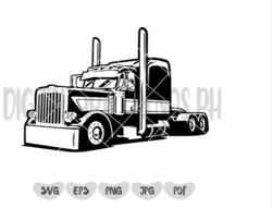 Semi truck Svg, Semi Truck Png, Truck Driver Png, Trucker Svg, 18 Wheeler Svg, Gift for Him, Cut Files for Cricut, Clipa