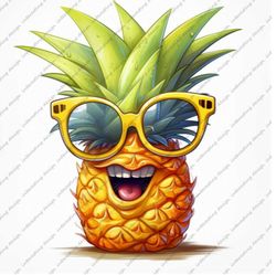 Summer Pineapple, Glasses Pineapple Png, Hello Summer Png, Summer Clip Art Png, Instant Download, Png Sublimation Design