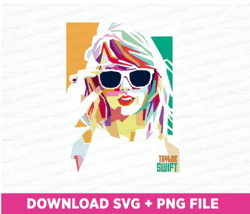 Taylor's Version Svg, Retro Taylor Svg, Taylor's Digital Poster Svg, Taylor's Silhouette Svg, Png Svg Files For Print