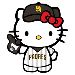 Kawaii Kitty svg, Padres svg, Padres kawaii kitty, Baseball kawaii kitty svg