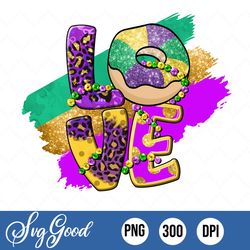 Love Mardi Gras Png Sublimation Design Download, Happy Mardi Gras Png, Western Love Png, Sublimate Designs Download