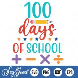 100 days of school svg, Happy 100 Days Svg, Happy 100 days in Kindergarten, Teacher svg