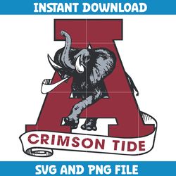 Alabama Crimson Tide Svg, Alabama logo svg, Alabama Crimson Tide University, NCAA Svg, Ncaa Teams Svg (11)