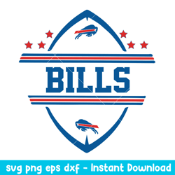 Buffalo Bills Baseball Monogram Svg, Buffalo Bills Svg, NFL Svg, Png Dxf Eps Digital File