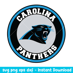 Carolina Panthers Circle Logo Svg, Carolina Panthers Svg, NFL Svg, Png Dxf Eps Digital File