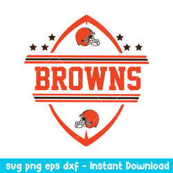 Cleveland Browns Monogram Svg, Cleveland Browns Svg, NFL Svg, Png Dxf Eps Digital File