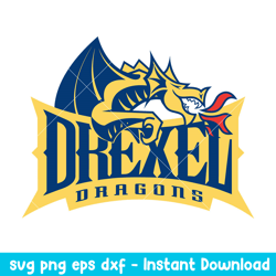 Drexel Dragons Logo Svg, Drexel Dragons Svg, NCAA Svg, Png Dxf Eps Digital File