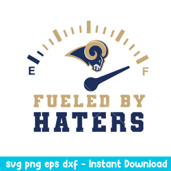Fueled By Haters Los Angeles Rams Svg, Los Angeles Rams Svg, NFL Svg, Png Dxf Eps Digital File