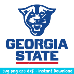 Georgia State Panthers Logo Svg, Georgia State Panthers Svg, NCAA Svg, Png Dxf Eps Digital File