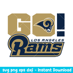 Go Los Angeles Rams Svg, Los Angeles Rams Svg, NFL Svg, Png Dxf Eps Digital File