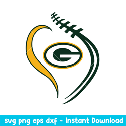 Green Bay Packers Football Svg, Green Bay Packers Svg, NFL Svg, Png Dxf Eps Digital File