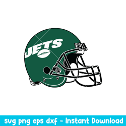Helmet New York Jets Svg, New York Jets Svg, NFL Svg, Png Dxf Eps Digital File