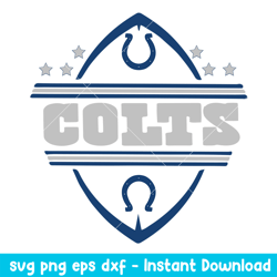 Indianapolis Colts Monogram Logo Svg, Indianapolis Colts Svg, NFL Svg, Png Dxf Eps Digital File