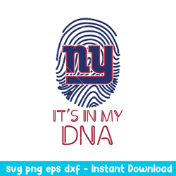 It's In My DNA New York Giants Svg, New York Giants Svg, NFL Svg, Png Dxf Eps Digital File