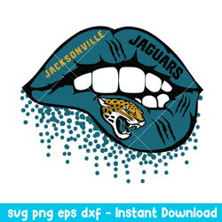 Jacksonville Jaguars Lips Svg, Jacksonville Jaguars Svg, NFL Svg, Png Dxf Eps Digital File
