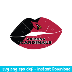 Lips Arizona Cardinals Svg, Arizona Cardinals Svg, NFL Svg, Png Dxf Eps Digital File