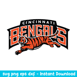 Logo Cincinnati Bengals Svg, Cincinnati Bengals Svg, NFL Svg, Png Dxf Eps Digital File