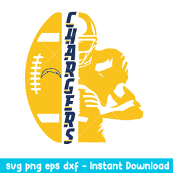Los Angeles Chargers Player Football Svg, Los Angeles Chargers Svg, NFL Svg, Png Dxf Eps Digital File