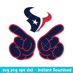 Mickey Hand Houston Texans Svg, Houston Texans Svg, NFL Svg, Png Dxf Eps Digital File
