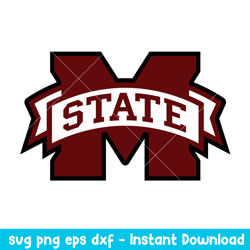 Mississippi State Bulldogs Logo Svg, Mississippi State Bulldogs Svg, NCAA Svg, Png Dxf Eps Digital File