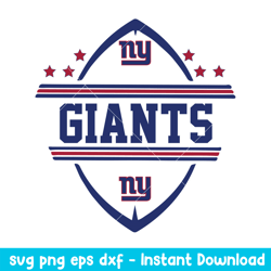 New York Giants Monogram Logo Svg, New York Giants Svg, NFL Svg, Png Dxf Eps Digital File