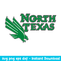 North Texas Mean Green Logo Svg, North Texas Mean Green Svg, NCAA Svg, Png Dxf Eps Digital File