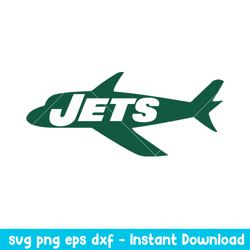 Plane New York Jets Svg, New York Jets Svg, NFL Svg, Png Dxf Eps Digital File